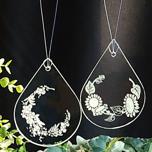 Dew Drop Floral Suncatchers