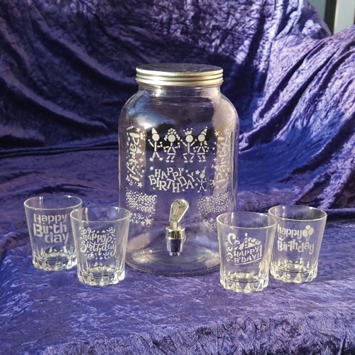 Happy Birthday Drink Dispenser Set
